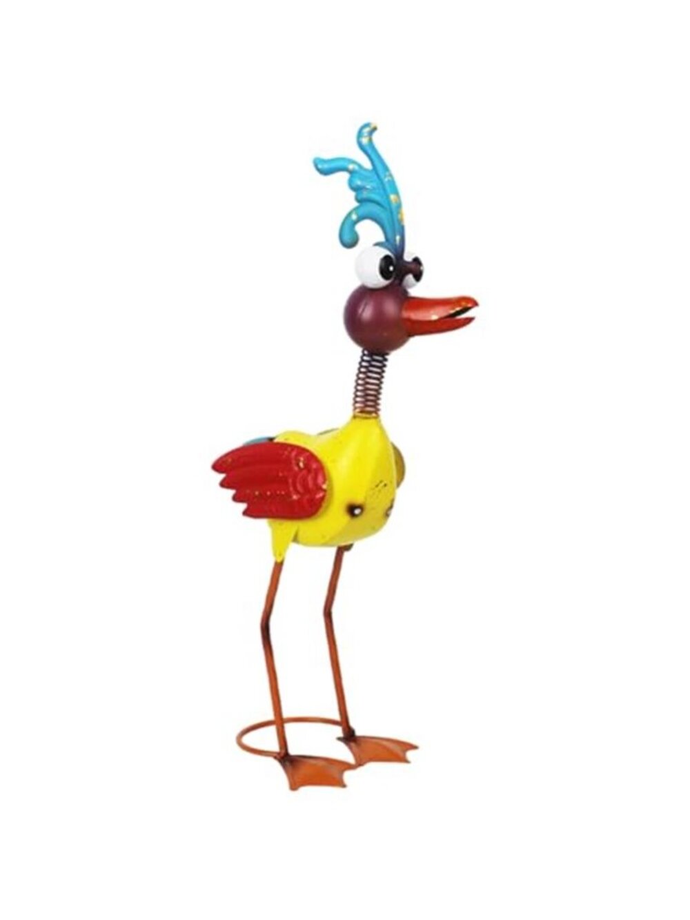 New Metal Wacky Rooster Garden Statue for Patio, Backyard, Lawn